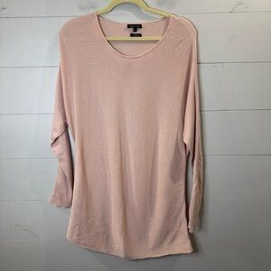 Mossimo Dutti Women's Pink Wool Silk Blend Long Sleeve Top Size Large